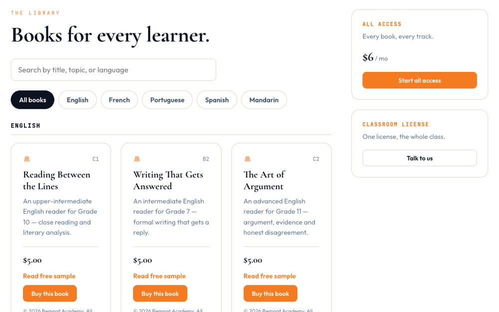 Language books for everyone